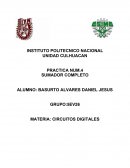 PRACTICA NUM.4 SUMADOR COMPLETO