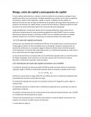 Riesgo, costo de capital y presupuesto de capital