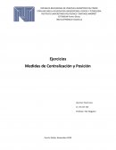 EJERCICIOS DE TENDENCIA CENTRAL Y POSICIÓN