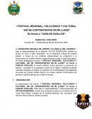 FESTIVAL REGIONAL, FOLCLORICO Y CULTURAL