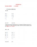 Actividad Matematicas Encontrar el MCM entre