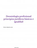 Deontología profesional principios jurídicos básicos e igualdad