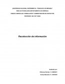 Formulación y evaluación de proyectos (recolección de información)