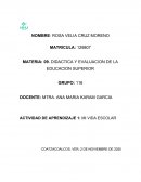 Actividad de aprendizaje Mi vida escolar