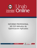 Metodos de optimizacion aplicados