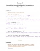 Matemática, Matemática Superior, Razonamiento Matemático
