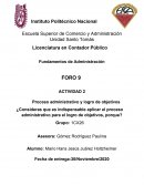 Proceso administrativo y logro de objetivos
