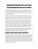 REINCORPORADOS DE LAS FARC AUTOCONSTRUYEN SUS CASAS