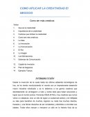 COMO APLICAR LA CREATIVIDAD El NEGOCIO