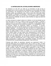 LA INFIDELIDAD EN LAS RELACIONES AMOROSAS. Página 1