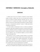 Historia y Derecho: Concepto y Relacion