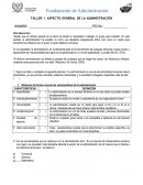 TALLER 1 ASPECTO GENERAL DE LA ADMINISTRACIÓN