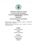 Manejo de frutas y hortalizas en postcosecha, mediante su comportamiento fisiológico estructura y composición