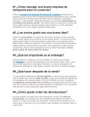 ¿Cómo escoger una buena empresa de transporte para mi comercie?