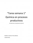 Tarea semana 1 Química en procesos productivos