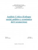 Enfoque social, político y económico del Coronavirus