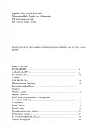 Construcción de un brazo mecánico mediante un sistema hidráulico para movilizar objetos pesados. Página 1