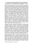 LA VIOLENCIA OBSTETRICA OTRA FORMA DE VIOLENCIA A LOS DERECHOS HMANOS – BELLI