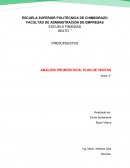 PRESUPUESTOS ANÁLISIS PRONÓSTICOS, PLAN DE VENTAS