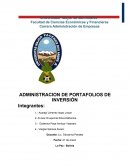 Administracion de portafolios de inversión