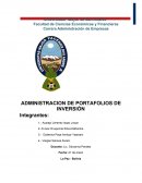 ADMINISTRACION DE PORTAFOLIOS DE INVERSIÓN