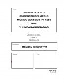 Memoria descriptiva de Subestacion