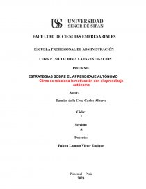 ESTRATEGIAS SOBRE EL APRENDIZAJE AUTÓNOMO. Página 1