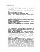 Políticas de una empresa