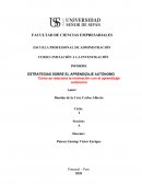 ESTRATEGIAS SOBRE EL APRENDIZAJE AUTÓNOMO