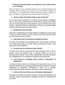 Influencia del poder político y de negociación que se debe de tener en un liderazgo