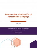 Ensayo sobre Introducción al Pensamiento Complejo