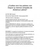 ¿Cuáles son los países con mayor (y menor) empatía de América Latina?