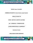 EVIDENCIA 1: PRESENTACIÓN ¿CARACTERIZACIÓN DE LA EMPRESA?
