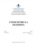 CONOCIENDO LA FILOSOFÍA