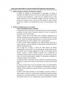 Pasos para desarrollar el caso de estudio del organismo internacional