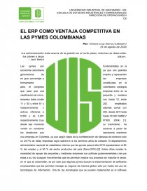 EL ERP COMO VENTAJA COMPETITIVA EN LAS PYMES COLOMBIANAS. Página 1
