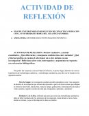 Actividad de Reflexión. Investigación científica