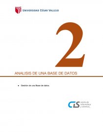 Informática. Gestión de una Base de datos. Página 1