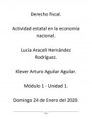 Derecho fiscal. Actividad estatal en la economía nacional