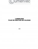 PLAN DE GESTION DE CALIDAD LUMENTEC SAC
