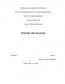 Informe del Anuncio