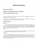 Memoria Descriptiva Proyecto: Casa Habitación