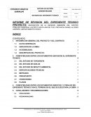INFORME DE REVISION DEL EXPEDIENTE TECNICO PROYECTO: REPARACIÓN DE LA DEFENSA RIBEREÑA DEL CENTRO POBLADO PAMPANIA