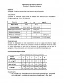 Reporte de laboratorio #9 Reactivo limitante