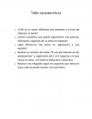 Taller Lectoescritura
