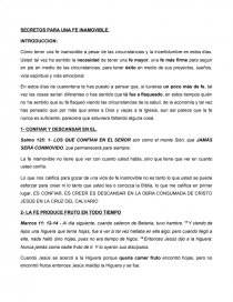 SECRETOS PARA UNA FE INAMOVIBLE. Página 1