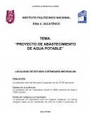 Proyecto de abastecimiento de agua potable