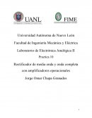 Rectificador de media onda y onda completa con amplificadores operacionales