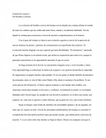 Control de Lectura 1. De Hombres a Dioses. Página 1