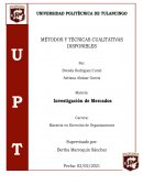 Métodos y Técnicas cuantitativas y cualitativas